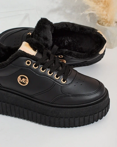 Royalfashion Pašiltintos moteriškos basutės su kailiu Sofi