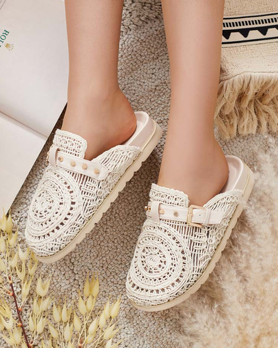 Royalfashion Женские шлепанцы с вышивкой Leronip