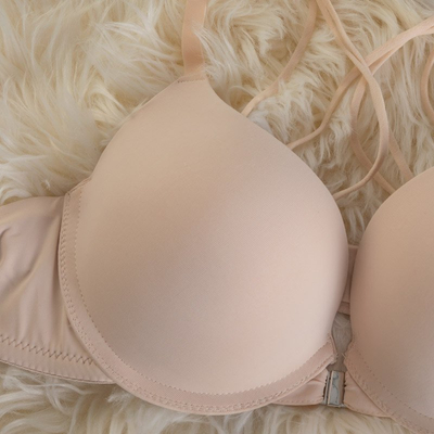 Бежевый однотонный бюстгальтер женский - Нижнее белье