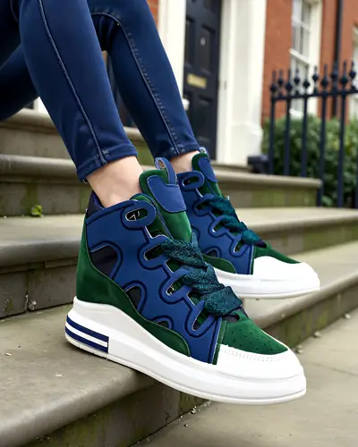 Royalfashion Aukšti sportiniai batai moterims su paslėptu pakilimu Oblaffi