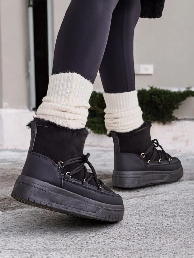 Женские сапоги с шнуровкой Royalfashion Moniuc