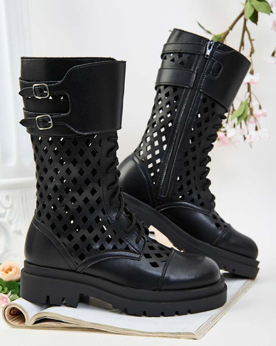 Royalfashion Женские ажурные ботинки на шнуровке Melba