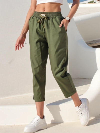 Royalfashion Прямые женские тканевые брюки 7/8