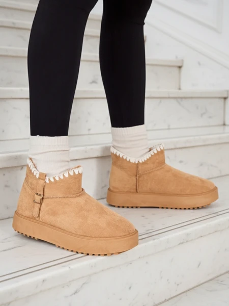 Женские короткие зимние сапоги в стиле ботильоны Royalfashion Ewioz