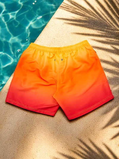Royalfashion Drippy sportowe shorty ombre z siatką ochronną