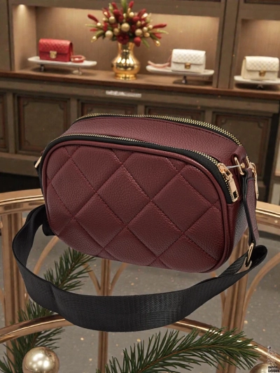 Dygsniuotas mažas moteriškas krepšys iš eko odos Connere