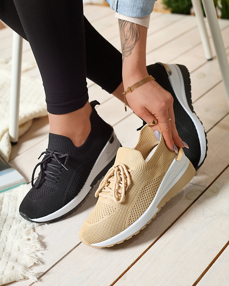 Черные женские спортивные туфли со скрытым якорем Ahelle- Footwear