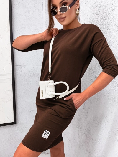 Royalfashion Moteriška medžiaginė mini suknelė