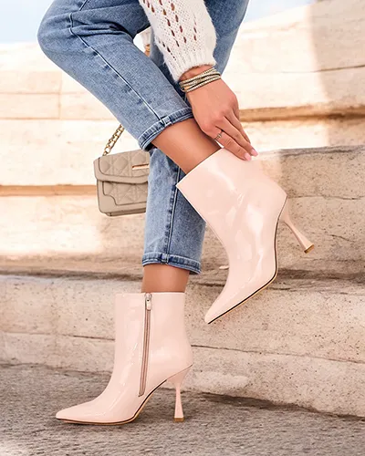 "Royalfashion Loori" lakuoti moteriški bateliai stiletto kulnu