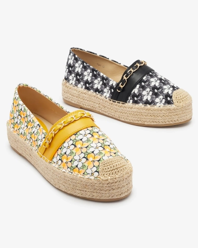 Juodos gėlėtos espadrilės Azzaxi- Avalynė