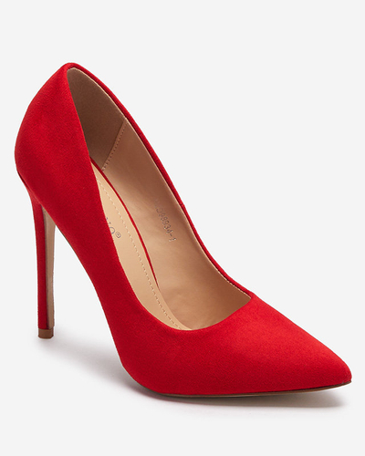 OUTLET Klasikiniai raudoni moteriški aukštakulniai smailianosiai bateliai Alpiex- Avalynė
