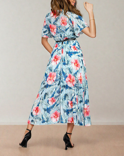 Royalfashion Женское плиссированное цветочное платье-миди
