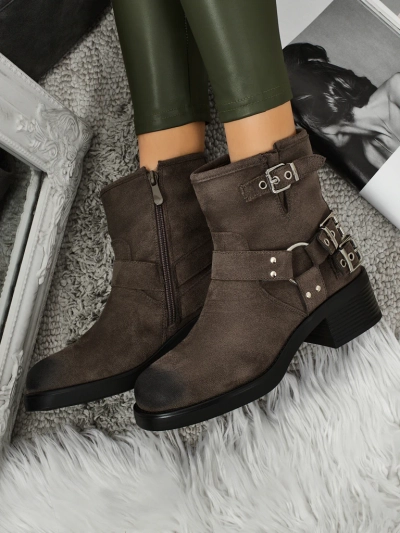 Moteriški eko zomšiniai aulinukai su sagtimis „Valtos“