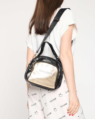 Juoda moteriška maža rankinė su auksine kišene - Aksesuarai