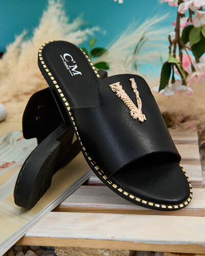 Royalfashion Женские шлепанцы из эко-кожи Cemenna