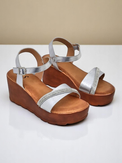 Royalfashion moteriškos pakulnės sandalai su cirkoniais ir blizgučiais Aurora Glow