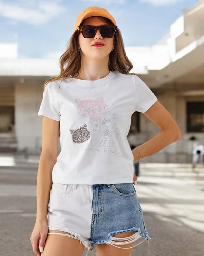 Royalfashion Moteriška medvilninė bliuska