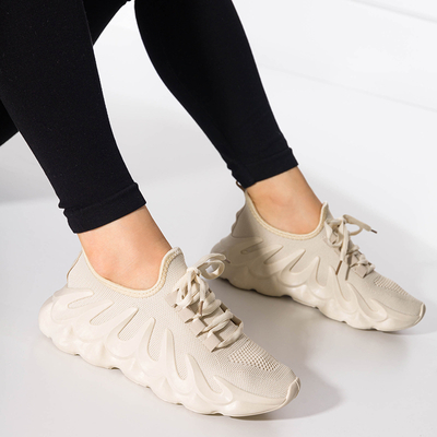 Moteriški smėlio spalvos sportiniai bateliai su unikaliu Octapiso padu - Avalynė