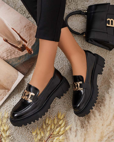 Royalfashion Moteriški lakuoti mokasinai Bevevra