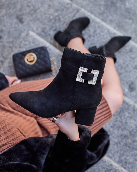 Royalfashion Juodi moteriški žemakulniai batai Masemart