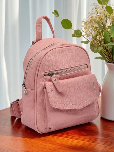 Plecak damski Ariadne Rosa Królewska Moda ze skóry ekologicznej 25x25 cm – mega stylowy!