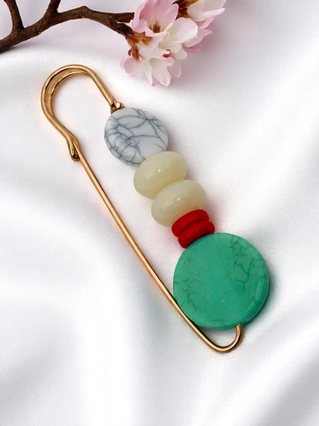 Dekoratyvinė moteriška segė su brangakmeniais Gem Bloom