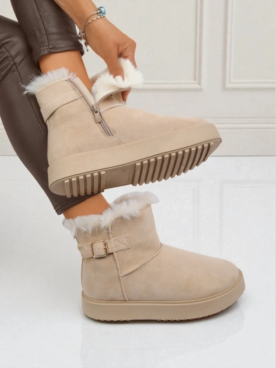 Royalfashion Krótkie buty a'la śniegowce damskie Aurelia Classico - zimowe sztosy!