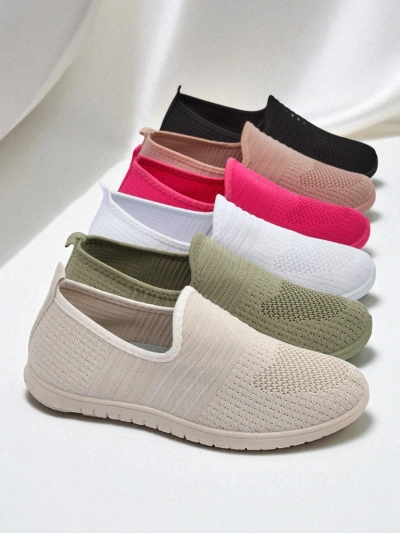 Callista Beige Women's Moccasins Made of Breathable Fabric Spring Summer