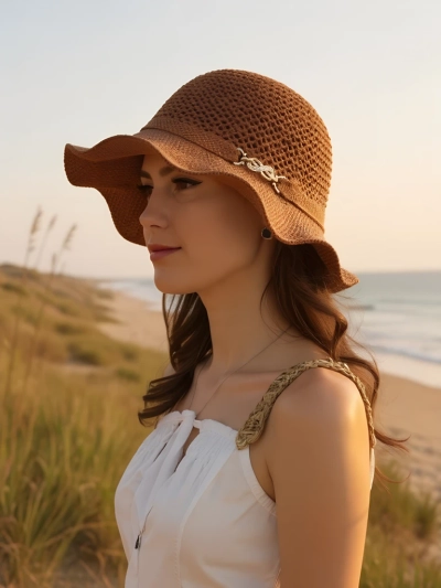 Royalfashion Женская шляпа с волнистыми полями Wave Breeze