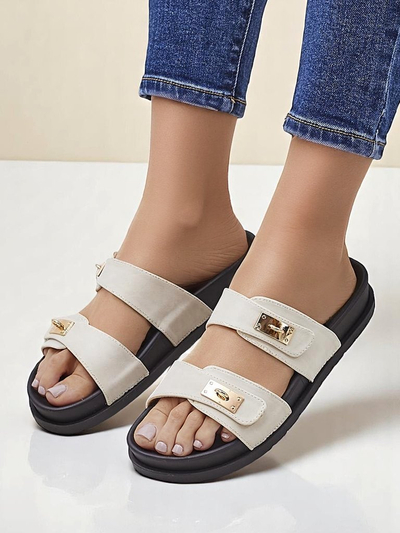 Royalfashion moteriški sandalai su dekoratyvinėmis sagtimis Costes