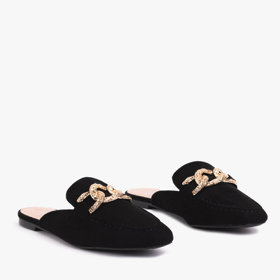 Черные тапочки а-ля мокасины Gabbu- Shoes