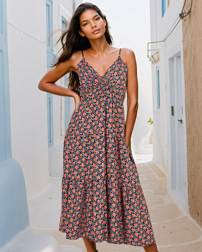 Royalfashion Женское длинное платье с цветочным узором