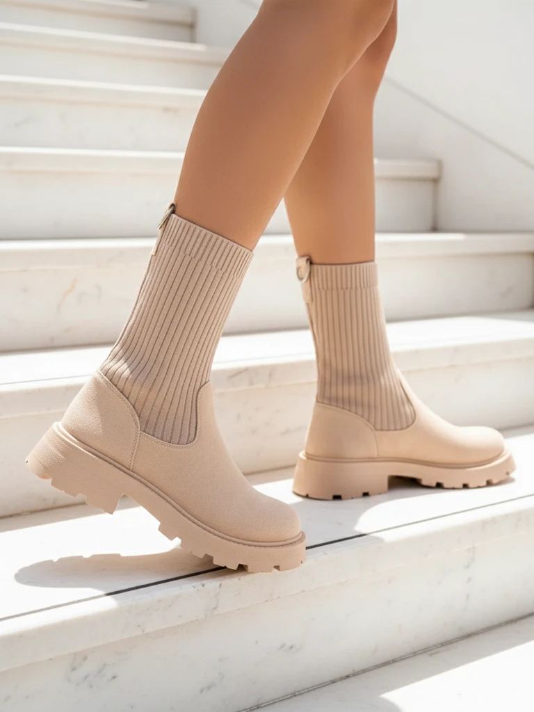 Женские сапоги без шнурков Royalfashion Derette