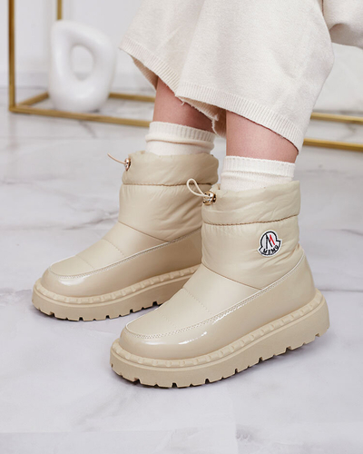 Royalfashion Женские сапоги-слипы бежевого цвета Ireda