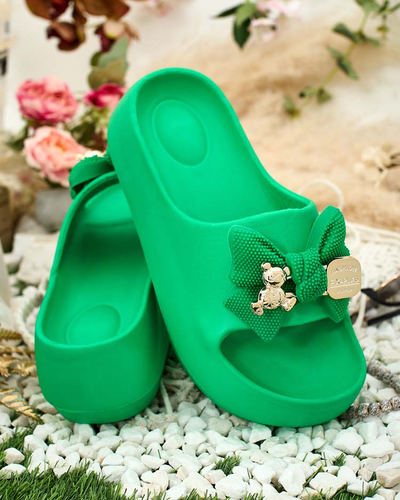 Royalfashion Moteriškos guminės šlepetės su dekoratyviniu lankeliu Afeen