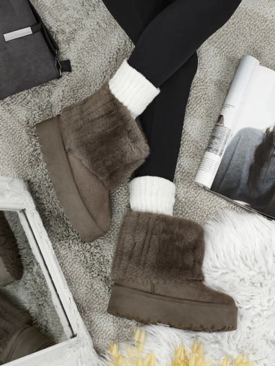 Ботинки a'la снегоходы женские с мехом Irelle