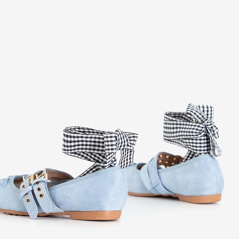 Blue Tied Ballerinas Ballen - Обувь