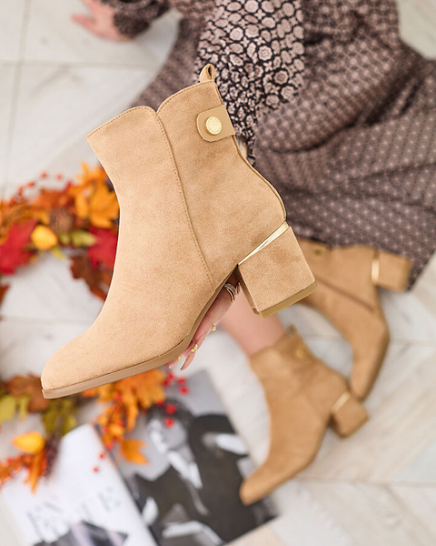 "Royalfashion" Šviesiai rudi moteriški žemakulniai bateliai Dogdas