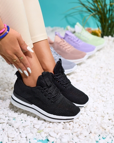Royalfashion Черная женская спортивная обувь Losoyta
