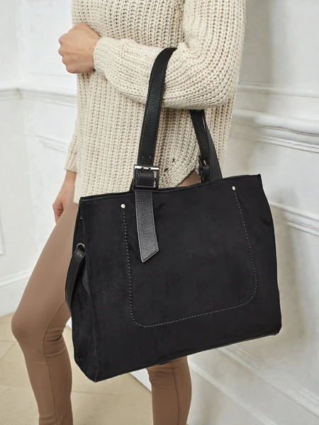 Женская сумка-шоппер из эко-замши Daverna