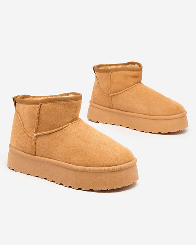 Royalfashion Коричневые женские сапоги на платформе Ersinella