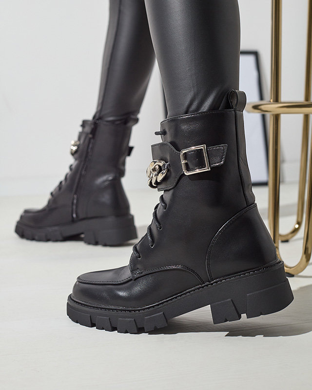 OUTLET Šilti juodi moteriški batai Effpi- Footwear