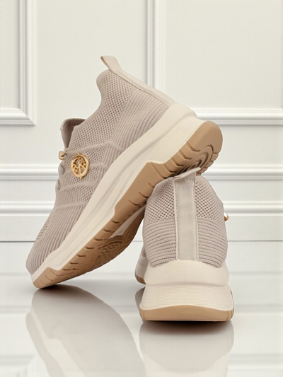 Royalfashion Selene women's sneakers - comfortable white flat-soled shoes