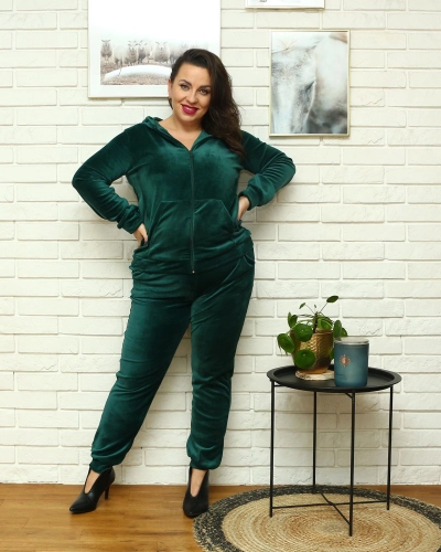 Royalfashion Темно-зеленый женский спортивный костюм PLUS SIZE