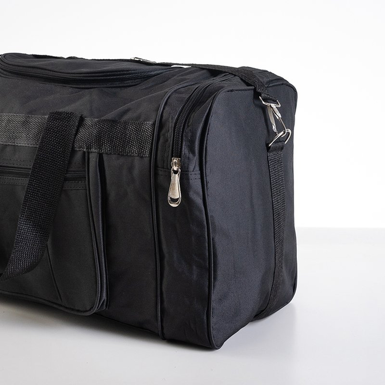Juodas kelioninis krepšys su kišenėmis - Rankinės