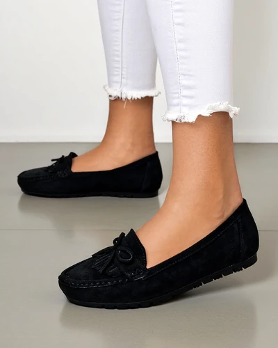 Royalfashion Moteriški ekologinio zeltinio mocasinai Etette
