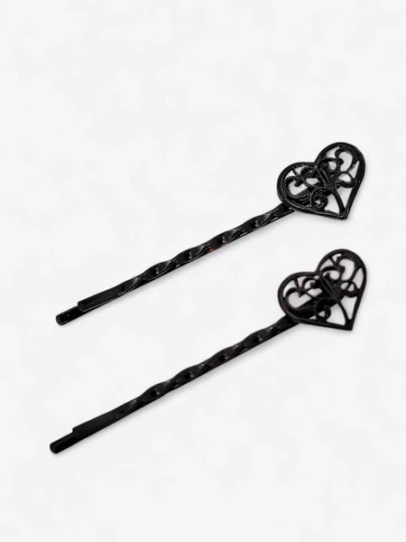 Royalfashion Plaukų segtukai su širdelėmis