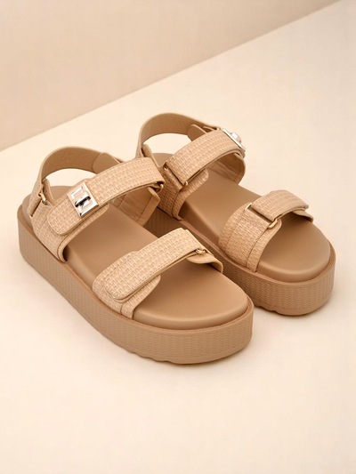 Royalfashion Women's Platform Sandals Beige Lavinia - comfortable summer