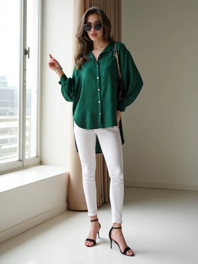 Royalfashion Ilga moteriška oversize marškiniai