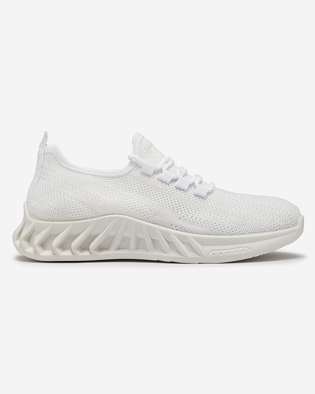 OUTLET Женские тканевые спортивные туфли белого цвета Acarfi- Footwear